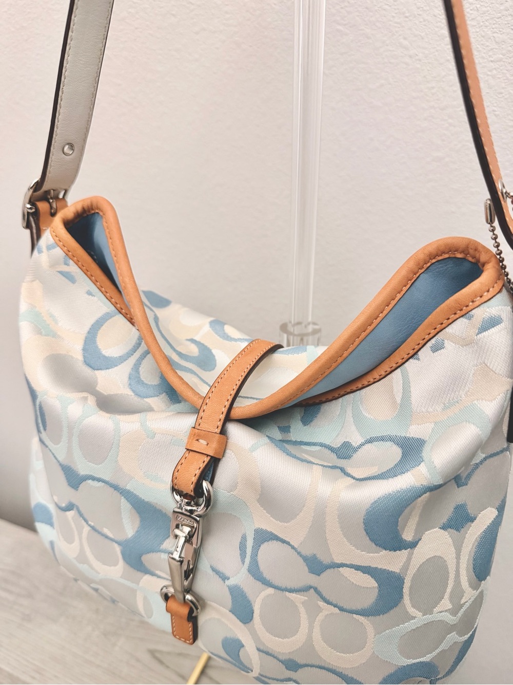 Coach Blue Purse Bag - Picture 3 of 7